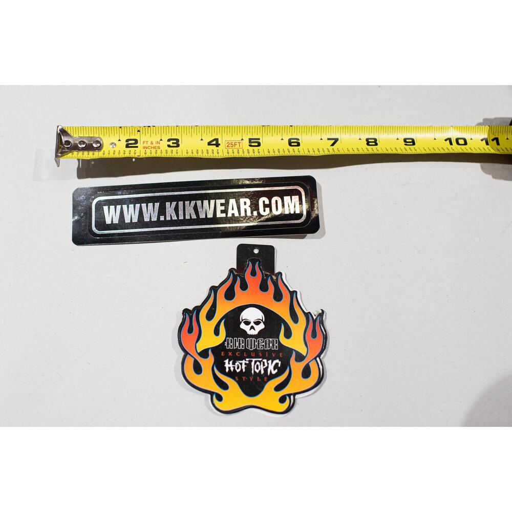 X2 Vintage Y2K Kik Wear Stickers Tags, Rave Grunge Decals Streetwear Hot Topic